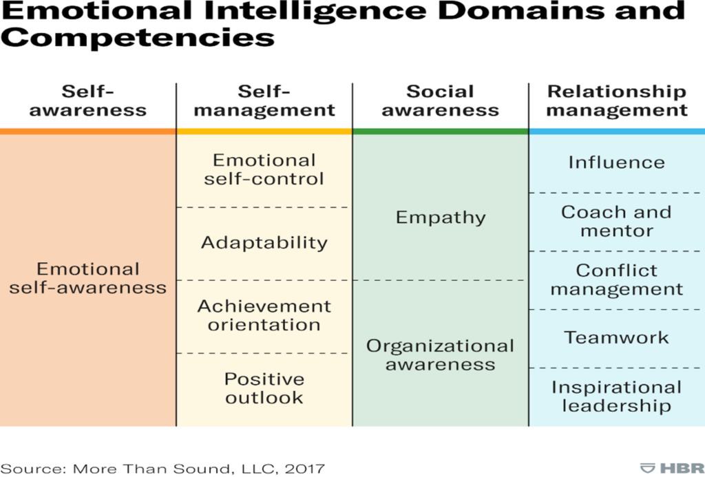 Emotional intelligence domains and competencies